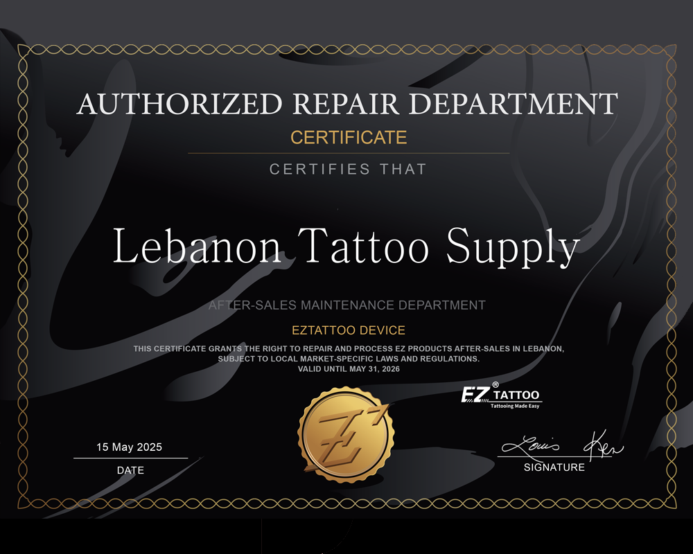 Official EZ Tattoo Repair Authorization Granted to Lebanon Tattoo Supply