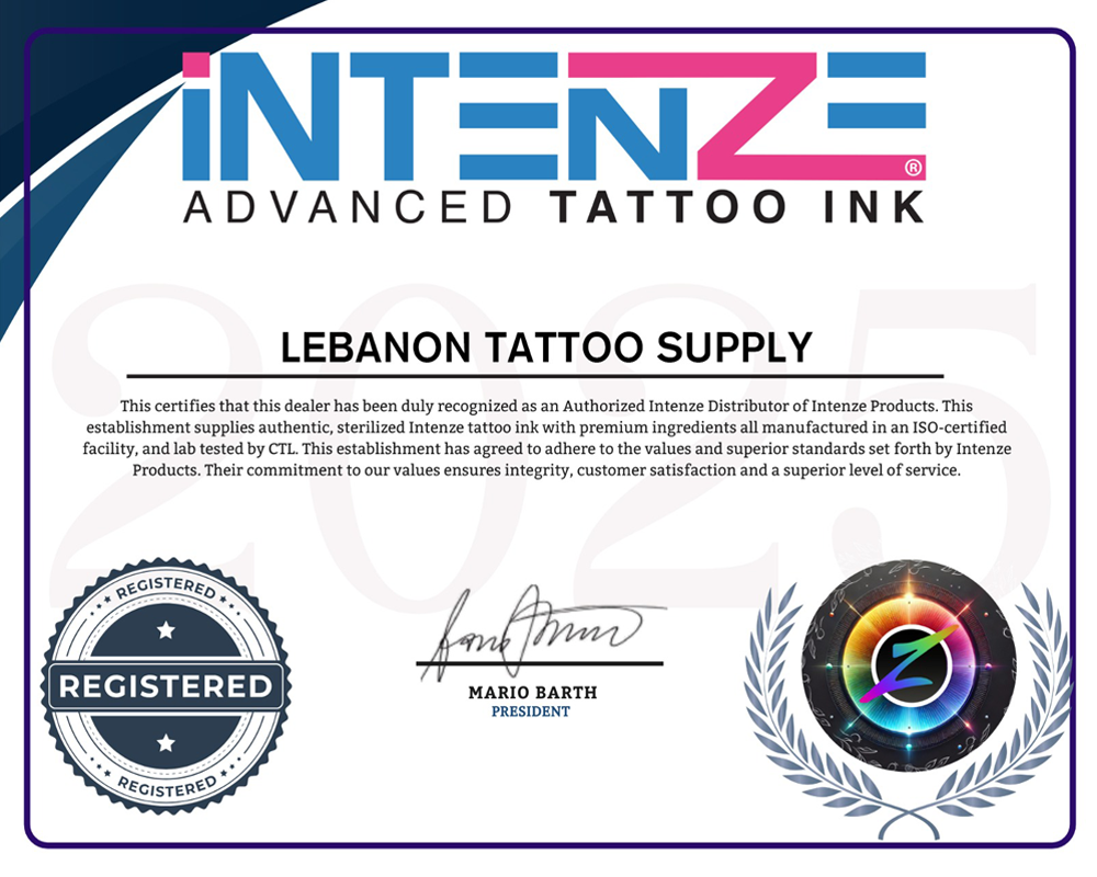 Official Intenze Distributor in Lebanon – Certified by Intenze Tattoo Ink